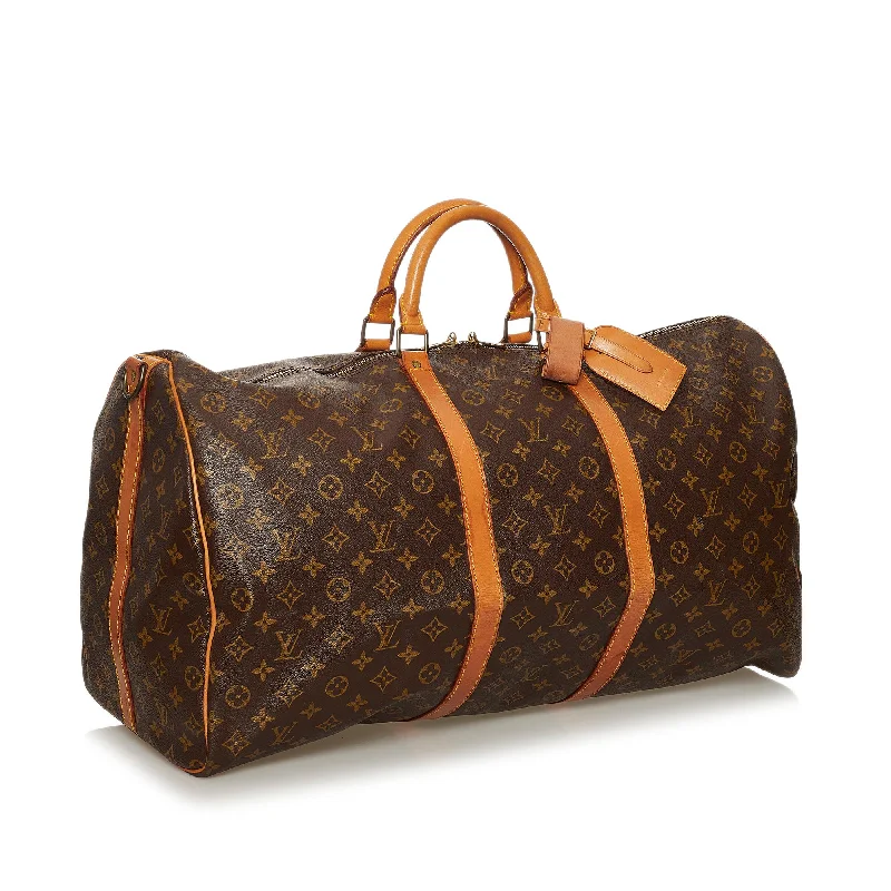 Vegan leather handbagsLouis Vuitton Monogram Keepall Bandouliere 60 (SHG-36340)