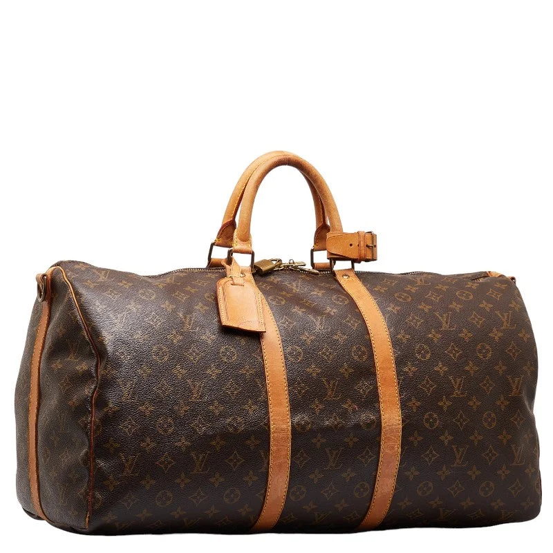 Designer bags with top handlesLouis Vuitton Monogram Kipur Bandouliere 55 Boston Bag Travel Bag M41414 Brown PVC Leather  Louis Vuitton