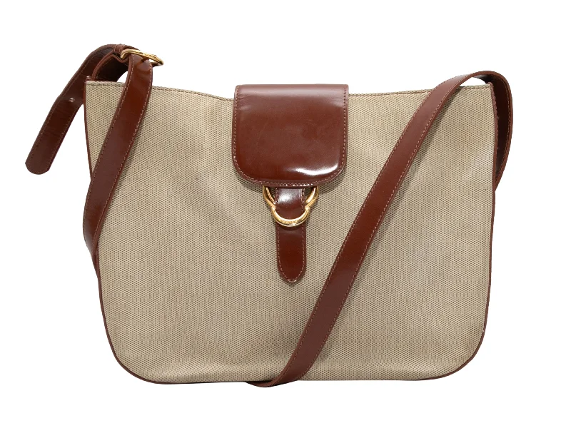 Mini bags for evening outBeige & Brown Bally Canvas Shoulder Bag