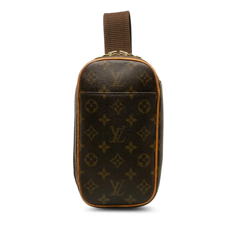 Compact crossbody bags for travelLouis Vuitton Monogram M51870 Body Bag Leather Brown