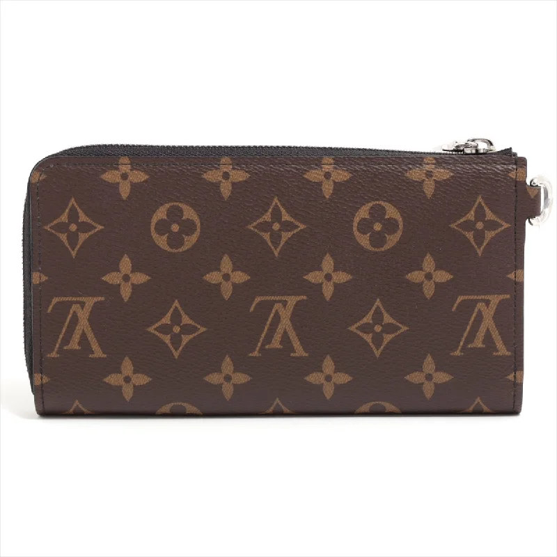 Designer bags with gold hardwareLouis Vuitton Monogram Makassar Zippy Dragon M69407 Black  Brown Round Zip Wallet