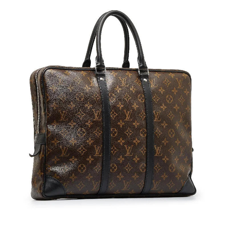 Best bags for business tripsLouis Vuitton Monogram Macassar Porte-Documents Voyage GM (SHG-xbjdQX)