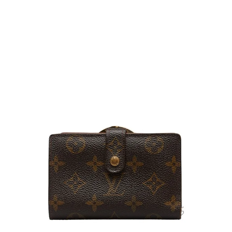 Large capacity travel bagsLouis Vuitton Monogram M61674 Double Folded Wallet PVC/Leather Brown