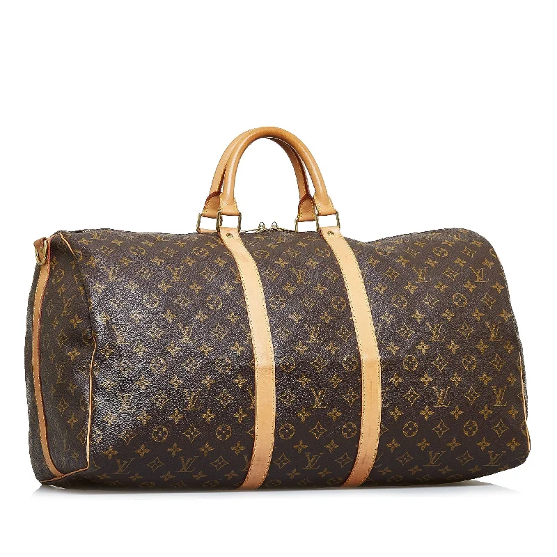 Water-resistant travel backpacksLOUIS VUITTON Monogram Keepall Bandouliere 55 Travel Bag