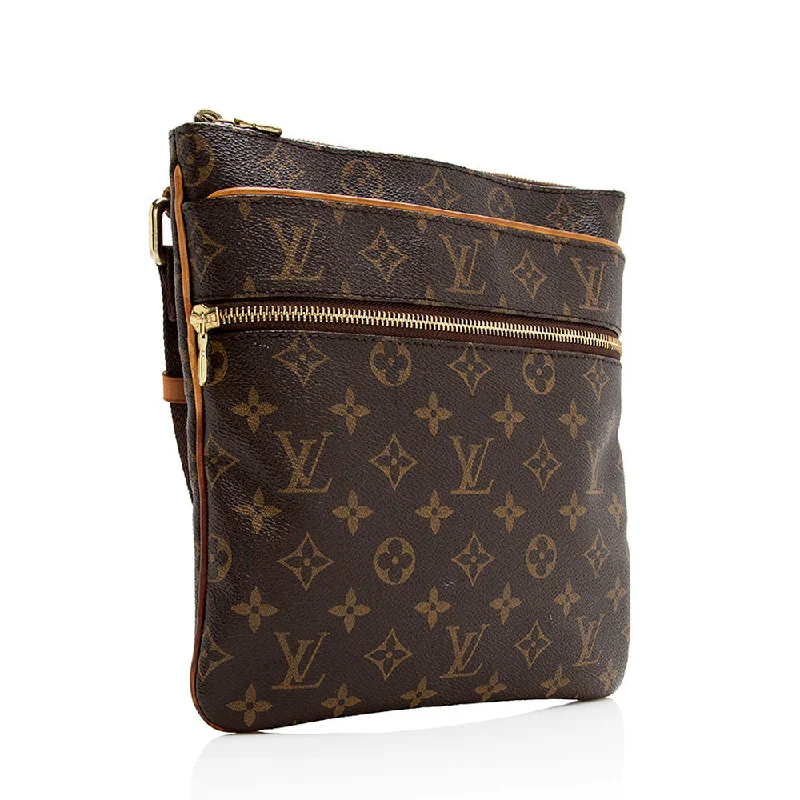 Luxury bags with exotic skinsLouis Vuitton Monogram Canvas Valmy Pochette Messenger Bag (21364)