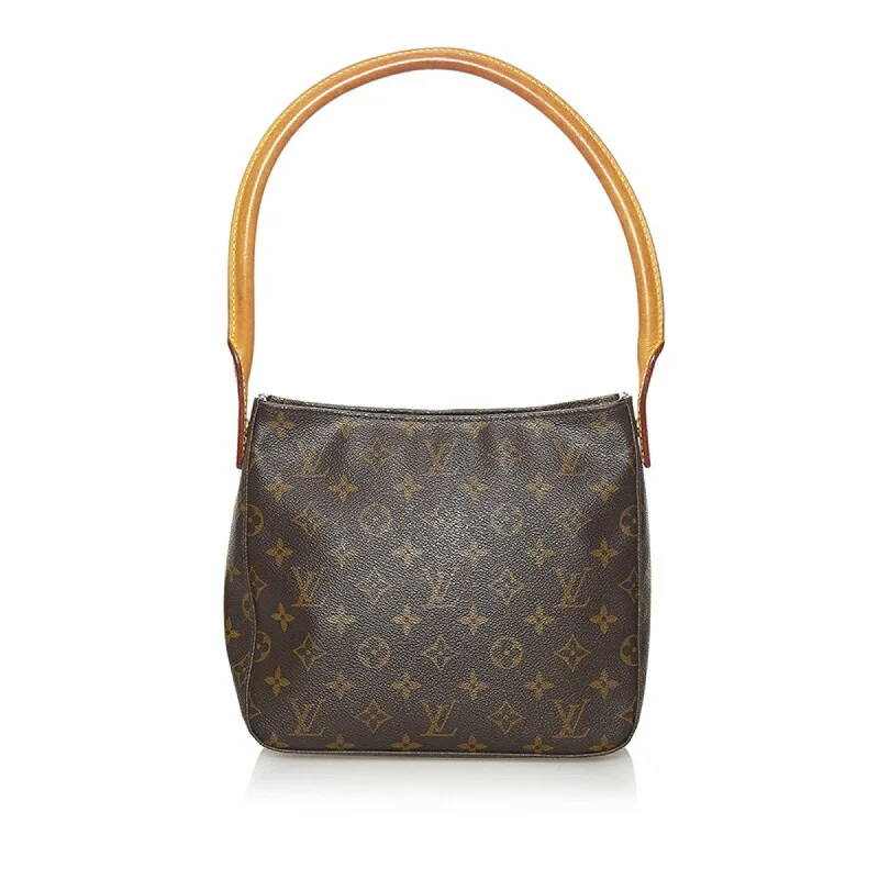 Designer bags with top handlesLouis Vuitton Monogram Looping MM Shoulder Bag M51146 Brown PVC Leather Ladies LOUIS VUITTON