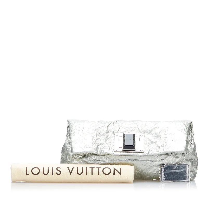 Affordable designer bag dupesLouis Vuitton Monogram Limelight Altair Clutch Silver Monogram Canvas