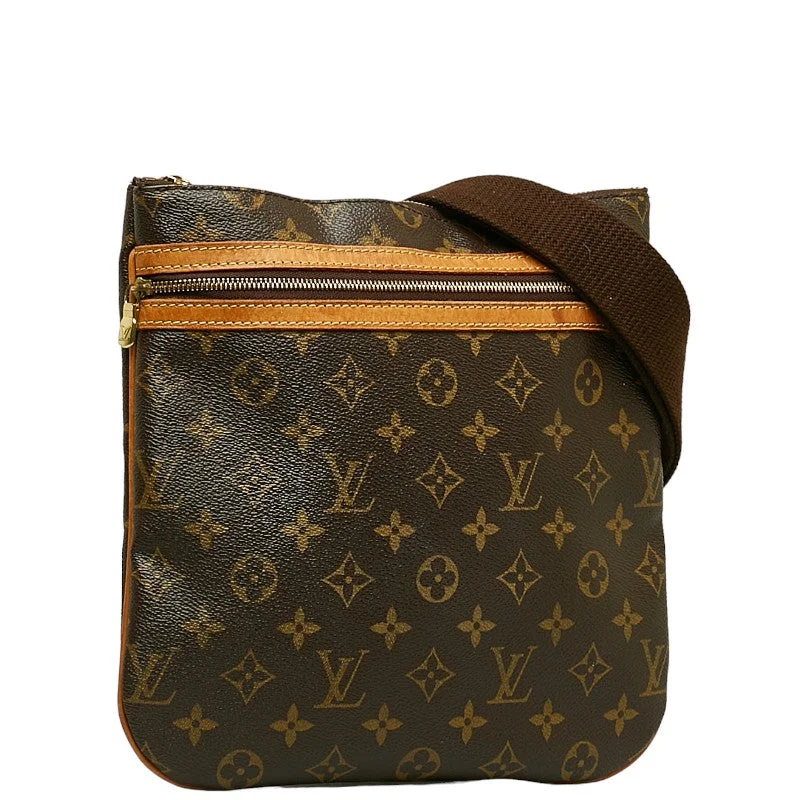 Affordable leather bagsLouis Vuitton Monogram M40044 Shoulder Bag PVC/Leather Brown