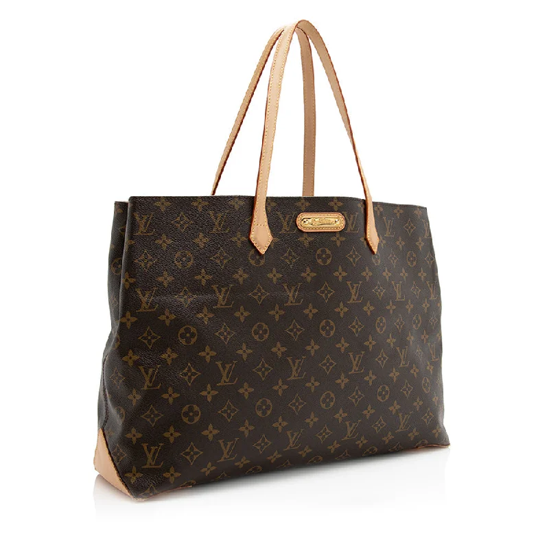 Stylish laptop bags for professionalsLouis Vuitton Monogram Canvas Wilshire GM Tote (20784)