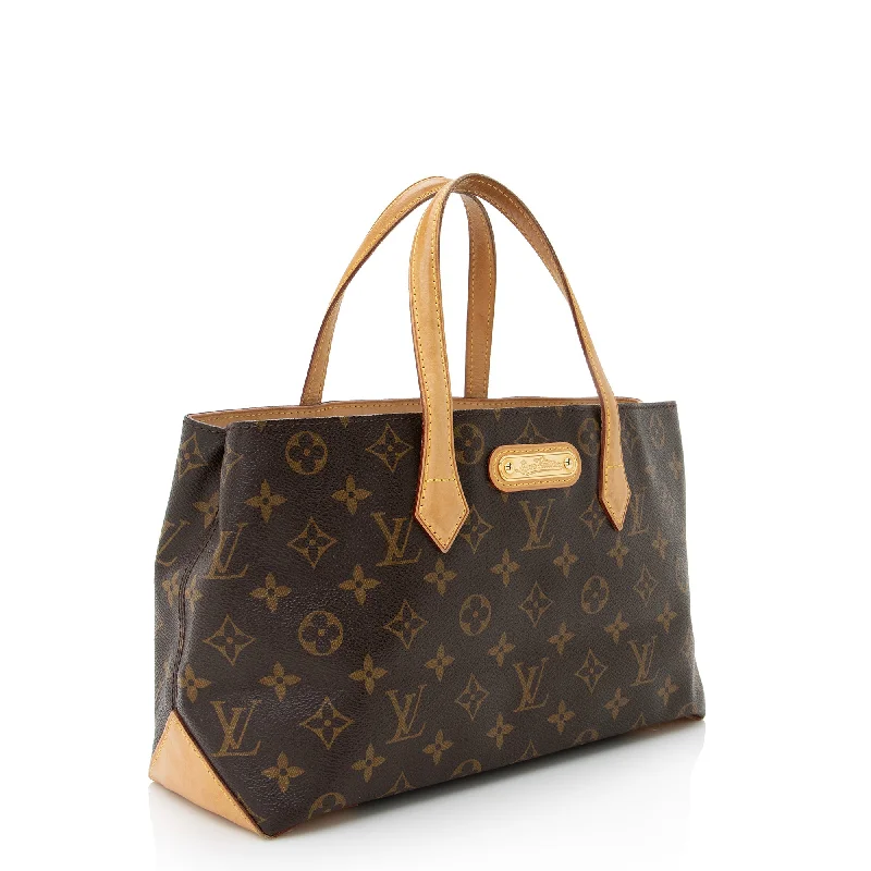 Compact crossbody bags for travelLouis Vuitton Monogram Canvas Wilshire PM Tote (22840)