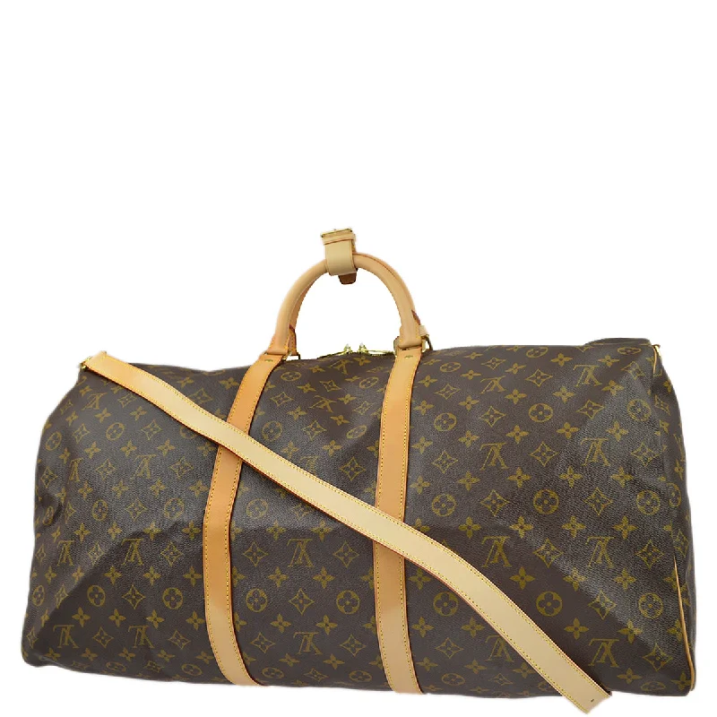 High-quality leather messenger bagsLouis Vuitton Monogram Keepall Bandouliere 60 2way Duffle Bag M41412