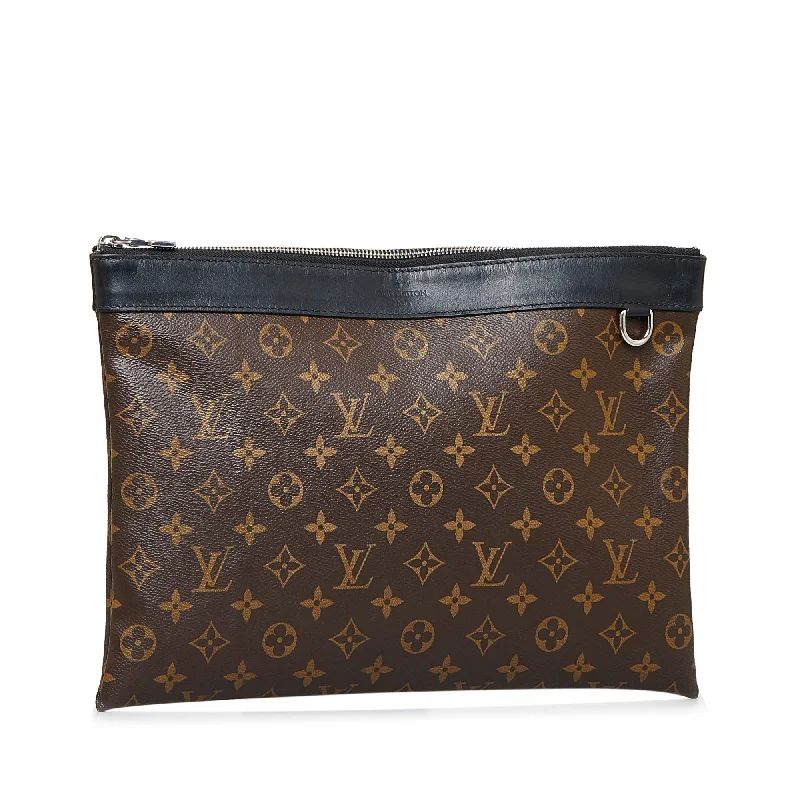 Crossbody bags for everyday useLOUIS VUITTON Monogram Macassar Discovery Pochette GM Clutch Bag