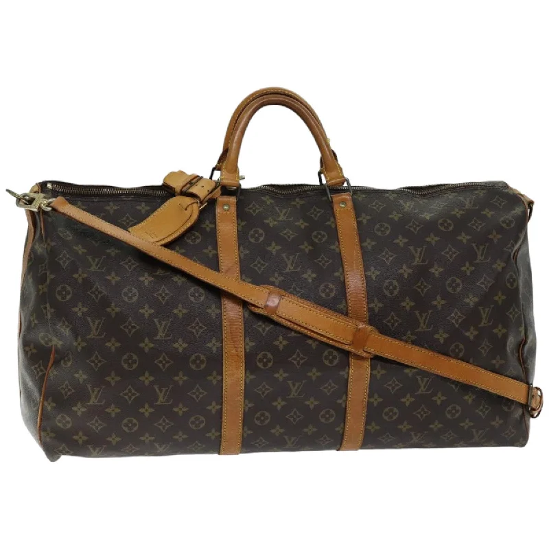 Affordable designer bag dupesLOUIS VUITTON Monogram Keepall Bandouliere 60 Boston Bag M41412 LV Auth 74731