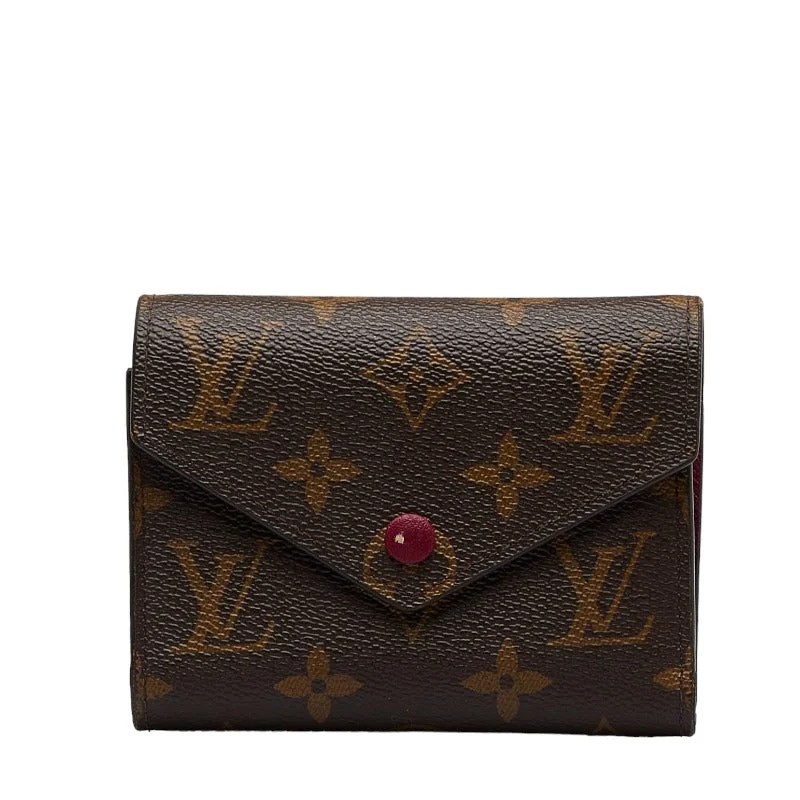 Large capacity travel bagsLouis Vuitton Monogram M41938 Three Folded Wallet PVC/Leather Fushas Brown  Fushas