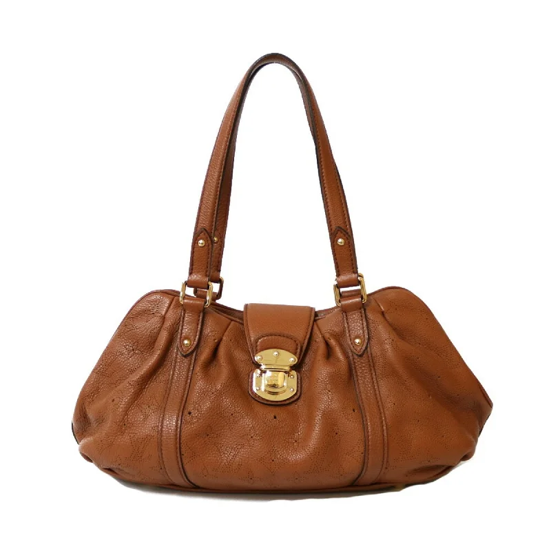 Vegan leather handbagsLOUIS VUITTON Monogram Mahina Lunar PM M97052 Brown Cognac Ladies