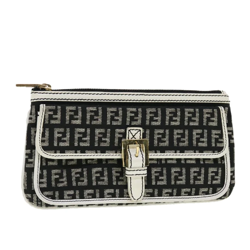 Crossbody bags for everyday useFENDI Zucchino Canvas Pouch Black  rd5157