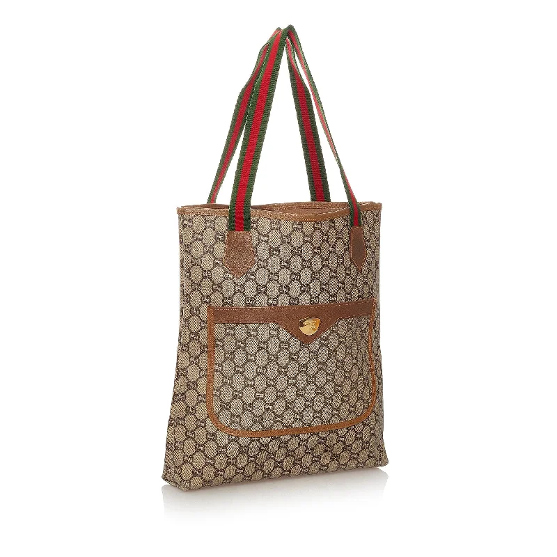 Best-selling designer bags 2025Gucci GG Supreme Web Tote Bag (27454)