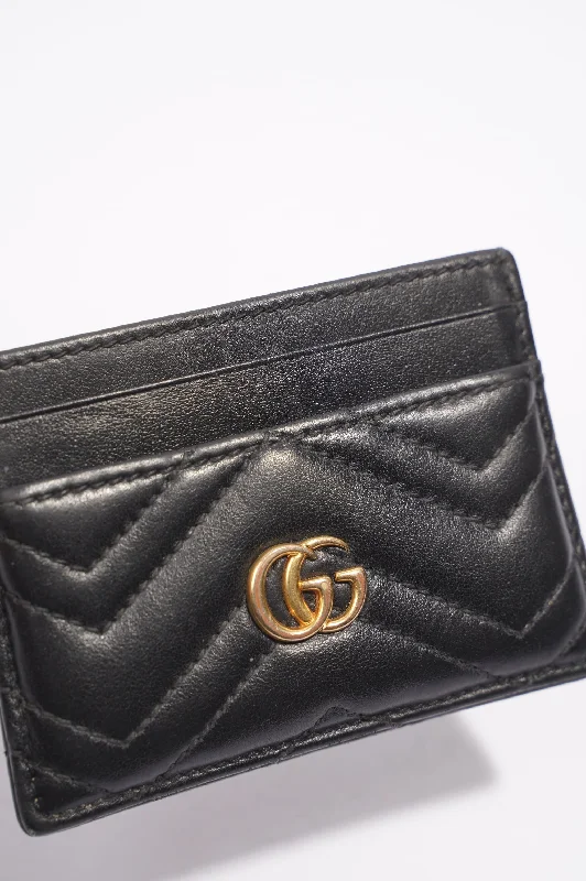 Sustainable fashion bagsGucci Marmont Card Holder Black Leather