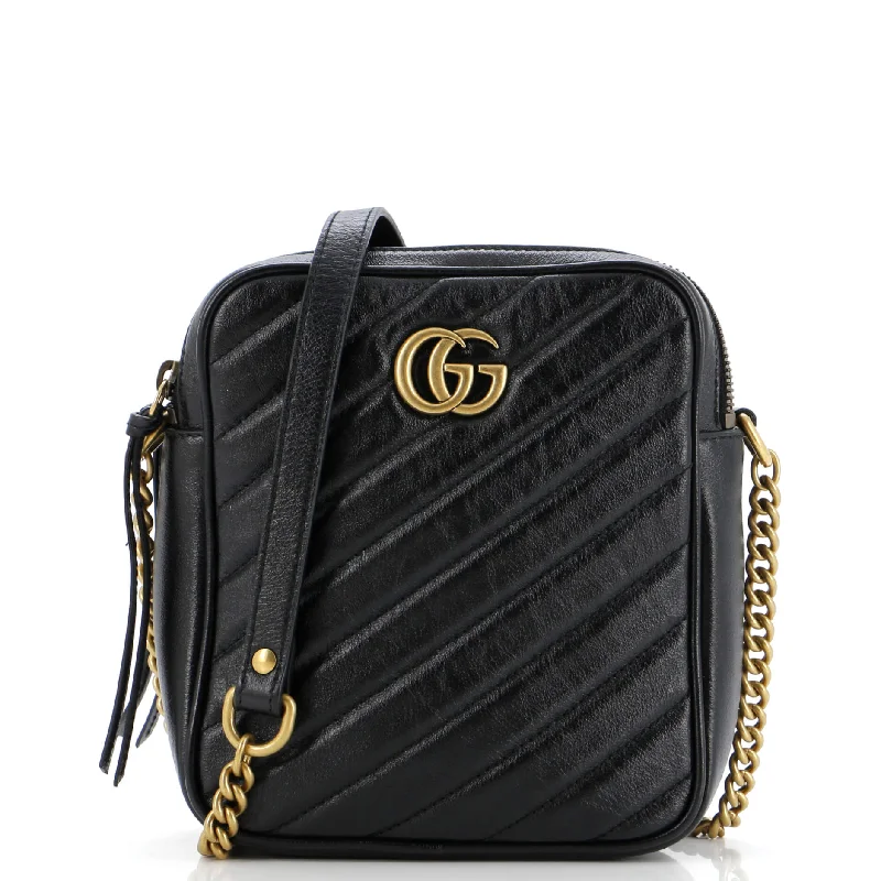 Best-selling designer bags 2025GG Marmont Double Zip Camera Bag Diagonal Quilted Leather Mini