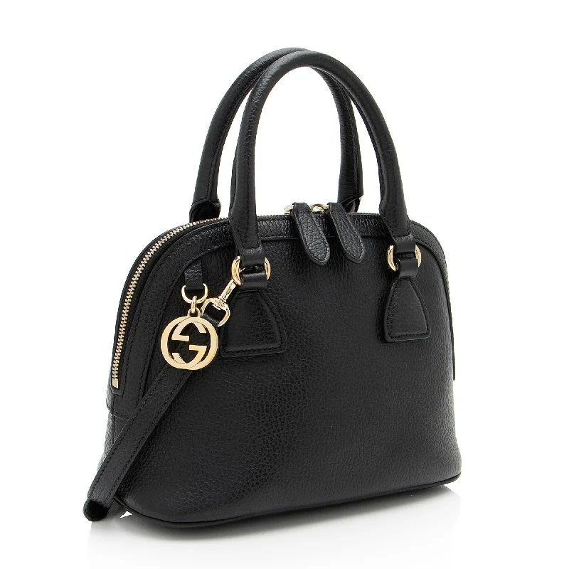 Luxury bags with exotic skinsGucci Leather GG Charm Dome Small Shoulder Bag (RTrfn9)