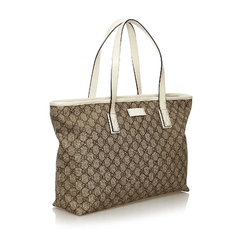 Designer bags with detachable strapsGucci GG Supreme Tote Bag (32751)