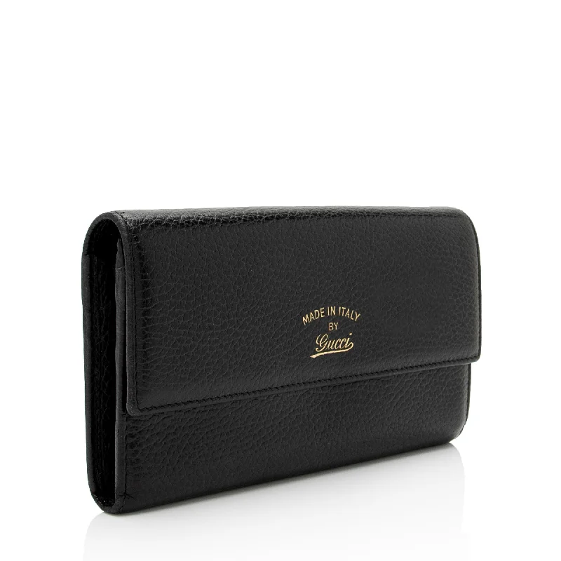 Minimalist leather handbagsGucci Leather Continental Wallet (SHF-jdCox7)