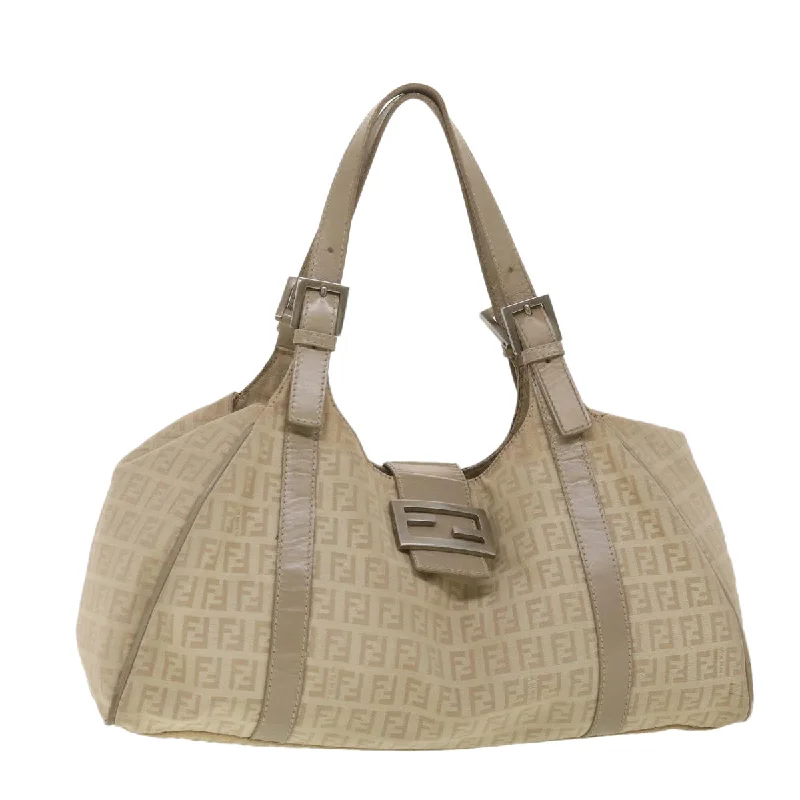 Best bags for weekend getawaysFENDI Zucchino Canvas Shoulder Bag Beige 2373-8BR091-KU7-048  bs4404