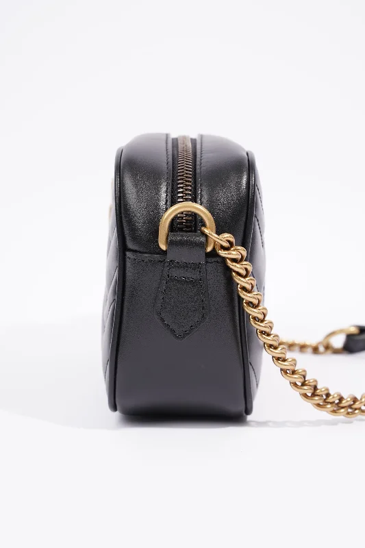 Luxury bags with exotic skinsGucci Gucci GG Marmont Black Leather Mini