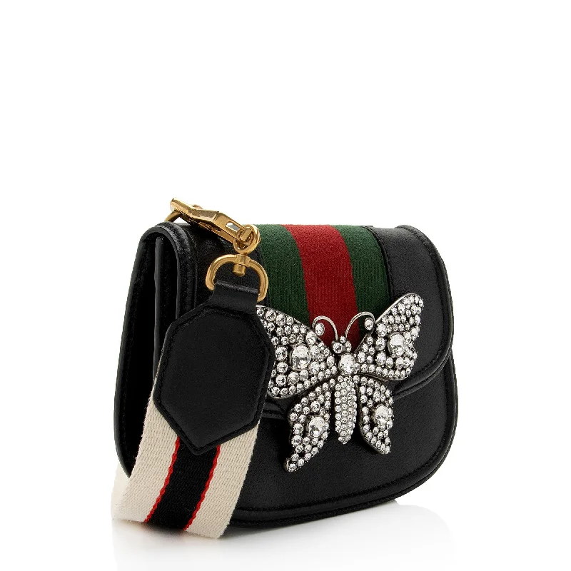 Stylish laptop bags for professionalsGucci Leather Crystal Butterfly Linea Totem Small Crossbody (EzIHWx)