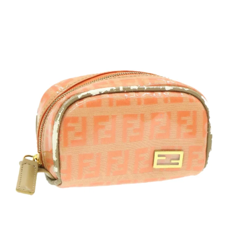 Vintage-inspired handbagsFENDI Zucchino Canvas Pouch Enamel Orange  am187b