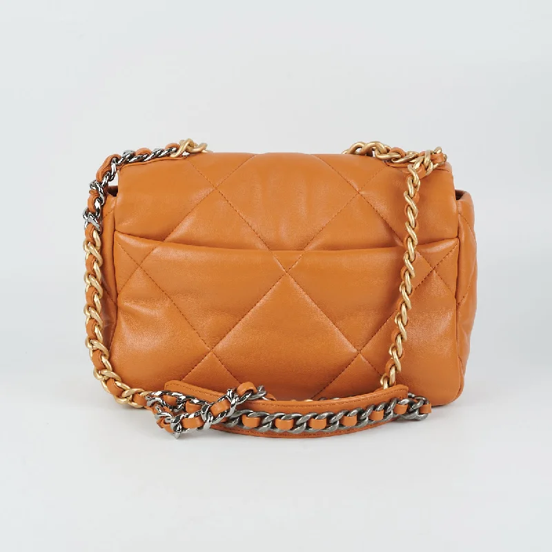 Luxury bags with exotic skinsITEM 21 - Chanel 19 Small Tan Brown (Microchipped)