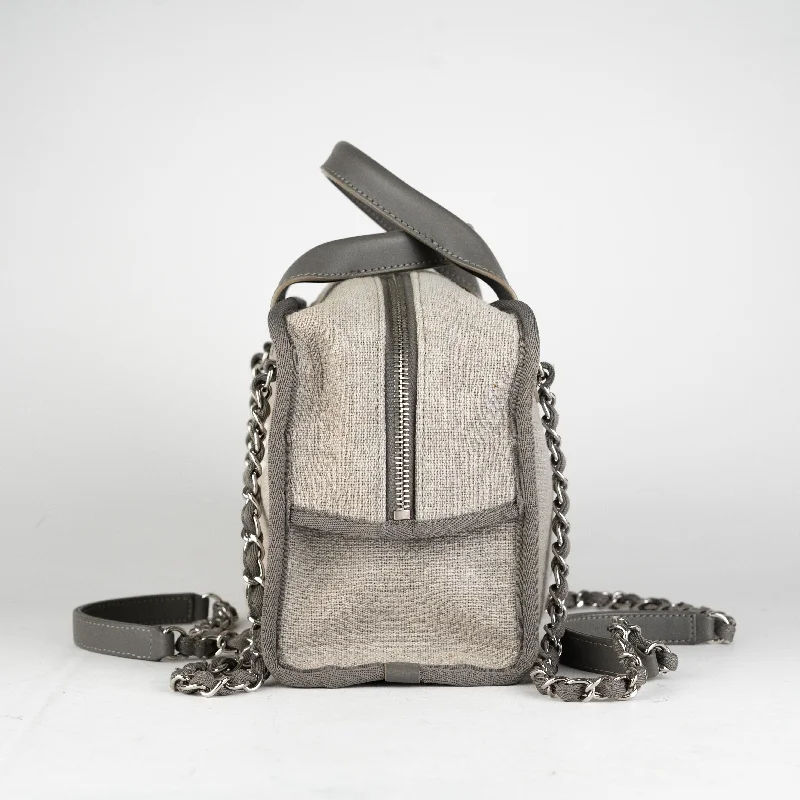 Sustainable fashion bagsChanel Deauville Bowling Bag Grey