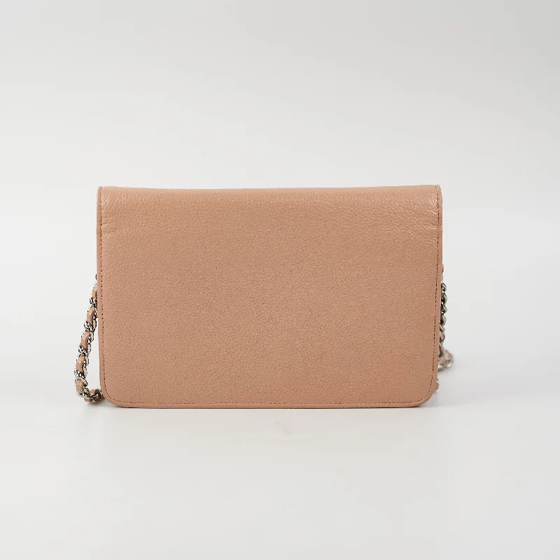 Vintage-inspired handbagsChanel Caviar Wallet on Chain WOC Beige