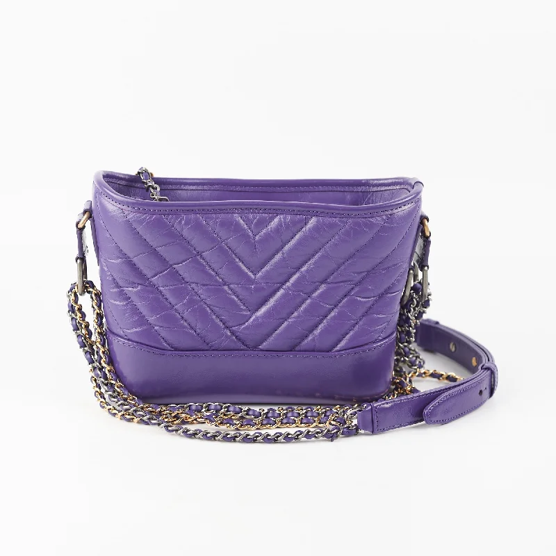 Designer bags with top handlesChanel Small Gabrielle Purple