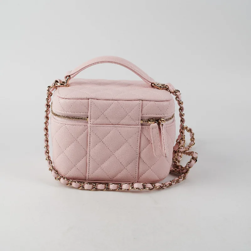 Designer bags for womenITEM 2 - Chanel Vanity Top Handle Bag Caviar Pink