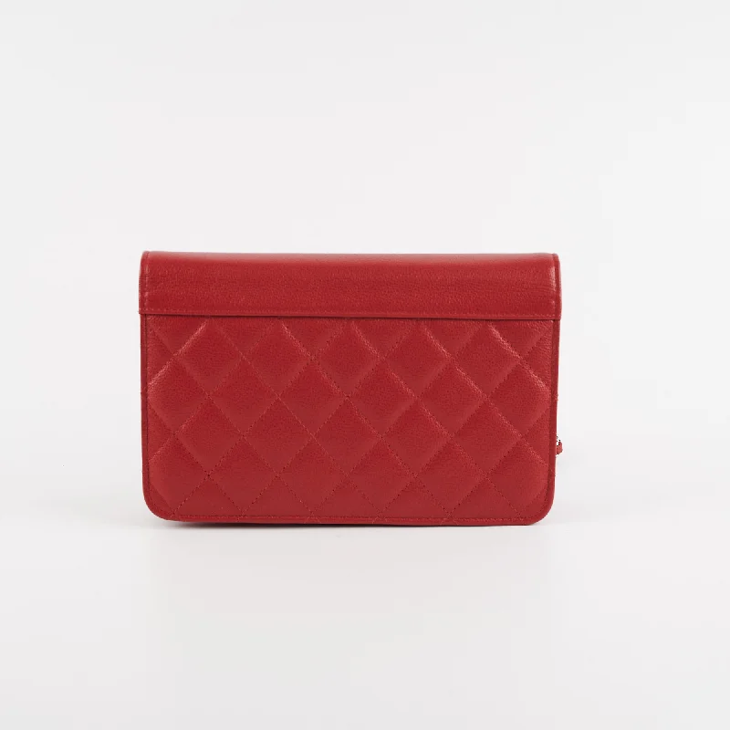 Eco-friendly tote bags for shoppingChanel Wallet On Chain (WOC) Red