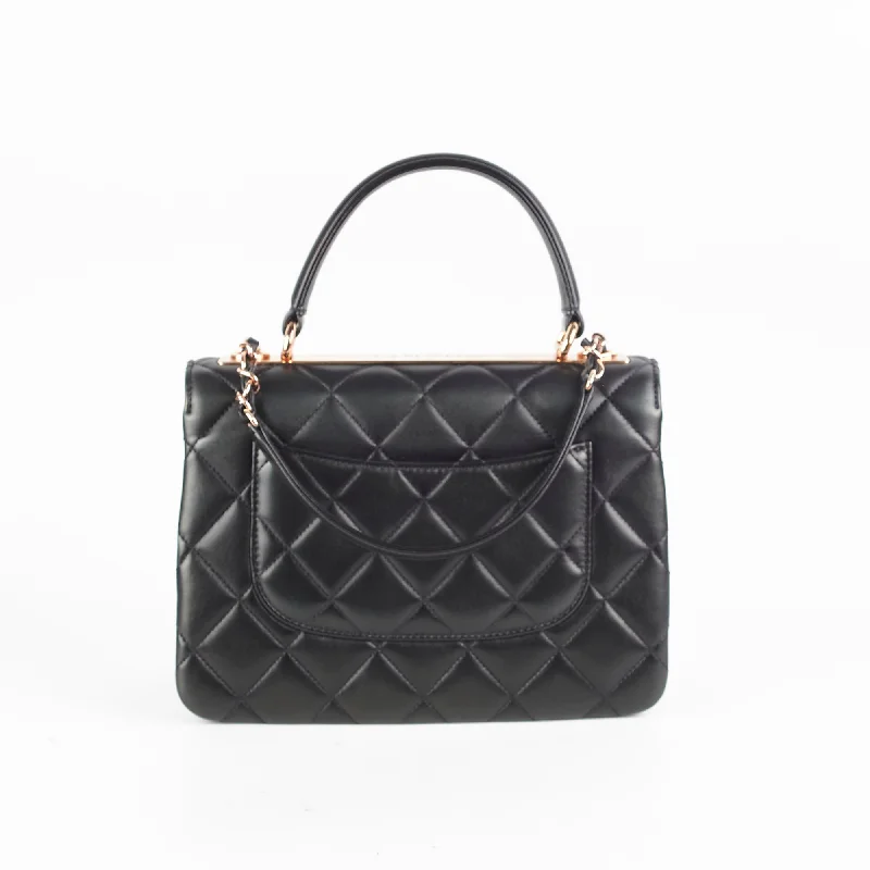 High-end designer bags for menChanel Trendy CC Black Microchip