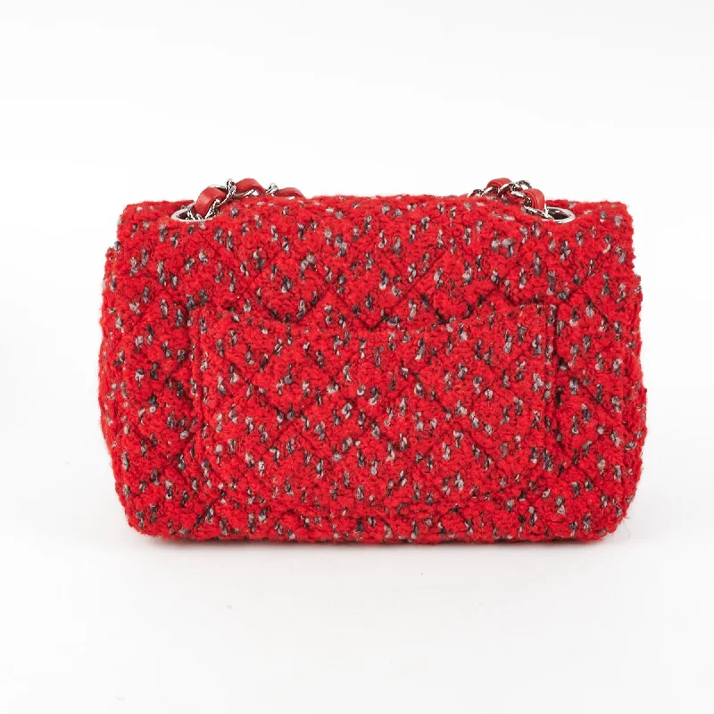 Elegant clutch bags for weddingsChanel Tweed Mini Rectangular Red