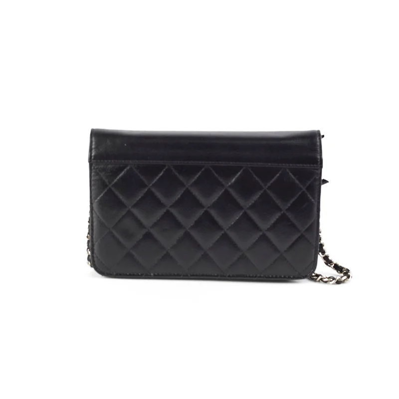 Luxury bags with chain strapsChanel Wallet On Chain WOC Black