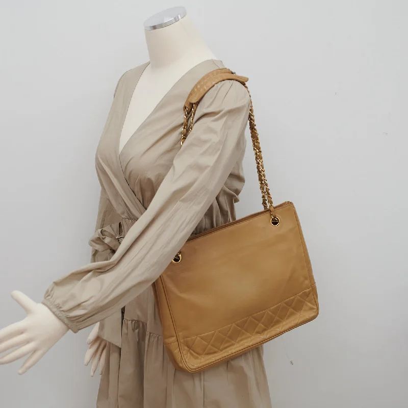 Durable leather bags for daily useChanel Beige Vintage Shopper