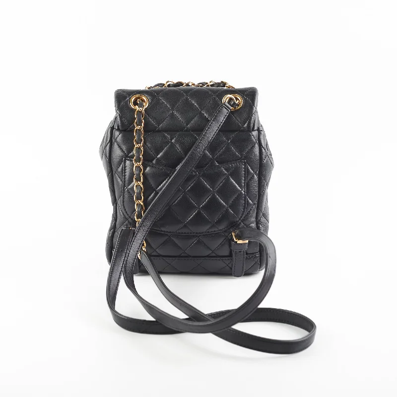 Mini bags for evening outChanel Quilted Urbanspirit Backpack Black