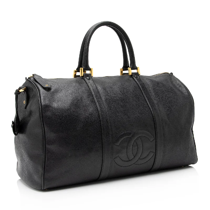 Vintage-inspired handbagsChanel Vintage Caviar Leather Timeless CC Duffle Bag (8OA81f)