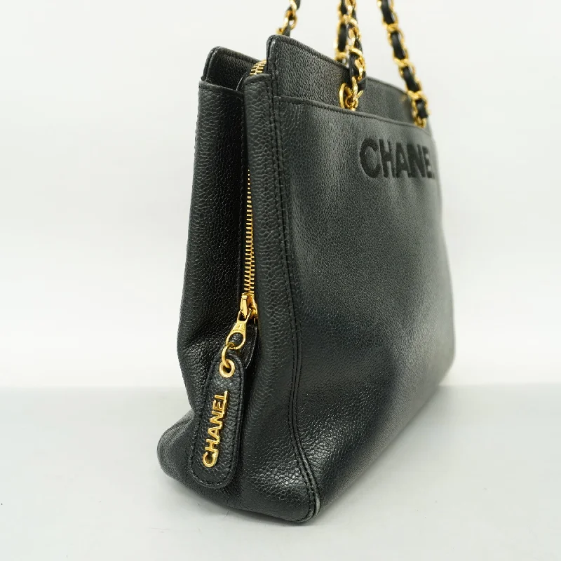 Best-selling designer bags 2025CHANELAuth  Reprint Tote Women's Caviar Leather Bag Black