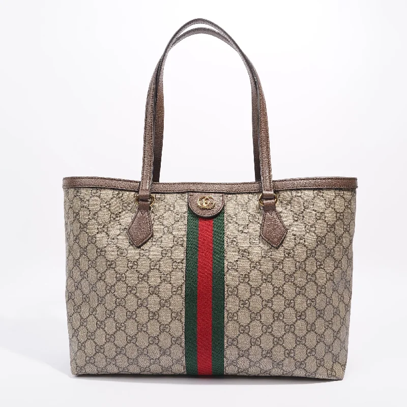 Luxury handbags 2025Gucci Ophidia GG Tote Bag Beige Monogram / Red / Green Medium